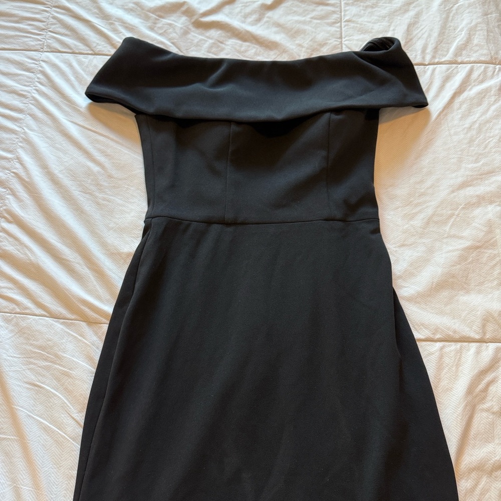 BHLDN Black Strapless Dress